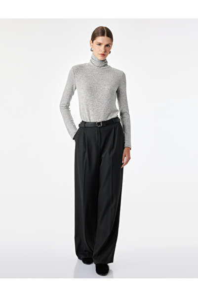 Koton Μακρυμάνικο μπλουζάκι με ζιβάγκο Slim Fit