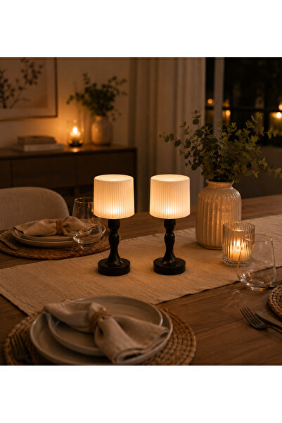 FLORAL FLOWERS ATAİLER Led dekoratif 2’li abajur