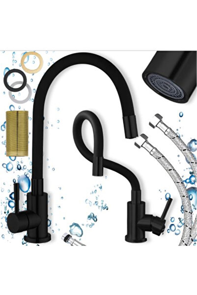 ChimeraS Retoo Kitchen Faucet, Flexible Silicone Spout, 360° Swivel, Adjustab...