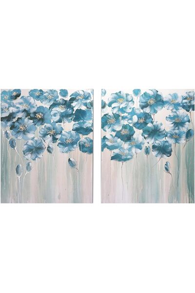 Generic Crestview Dual Blue Flower Wall Painting