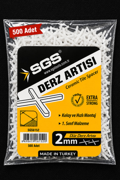 SGS DERZ ARTISI 2 MM (1 paket/500 adet) Fayans Seramik Döşeme Derz Arası