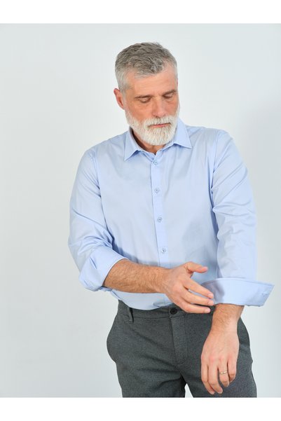 Valleventis Cămașă Slim Casual Albastra