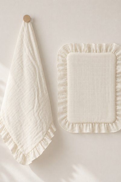 Minytrendy Baby Girl and Boy Square Pattern Muslin Pillowcase & Blanket Set Baby Gift Sleeping Set