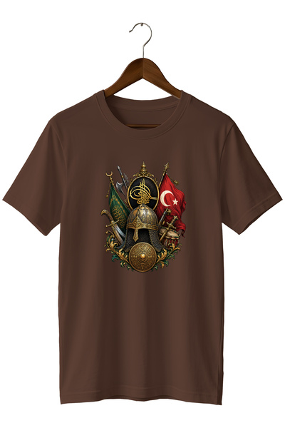 remonz Ottoman Empire Tughra and Warrior Symbols Printed Unisex T-Shirt – Des...