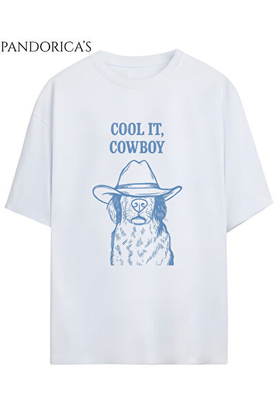 Grafftee Clothing "COOL IT COWBOY" Unisex pamučna majica sa grafikom psa
