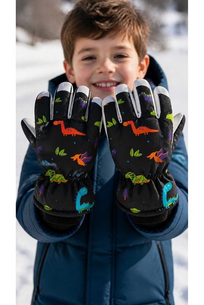 Aware Time 4-8 Years Old Boys' Inflatable Snow Ski Gloves