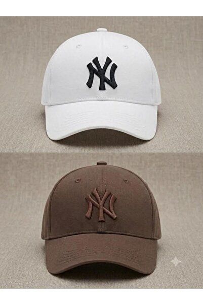 w white stars sports & wear Spor Şapka Unisex 2'li Takım Arkası Cırtlı Ayarla...