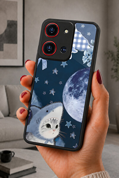 Reeder S19 Max Pro S 108MP / ZOOM Uyumlu MaviKöpekbalığı Desenli Kamera Korum...