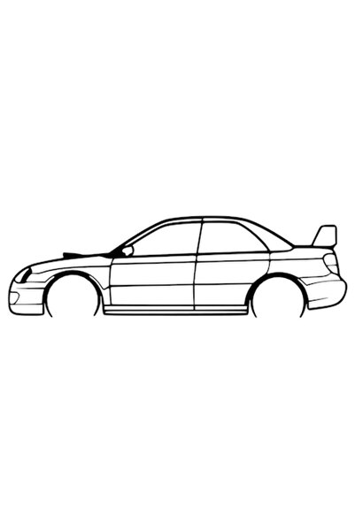 OEM 2004 Subaru Impreza WRX STI Decorație – Siluetă 3D, design auto minimalist
