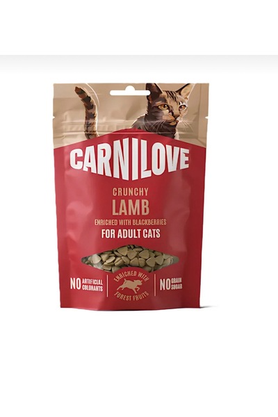 Carnilove Karnelov Crispy Treats for Adult Cats with Lamb and Black Currant F...