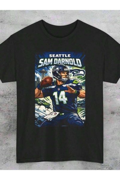 9JY تي شيرت SAM DARNOLD SEAHAWKS COMIC STYLE لكرة القدم