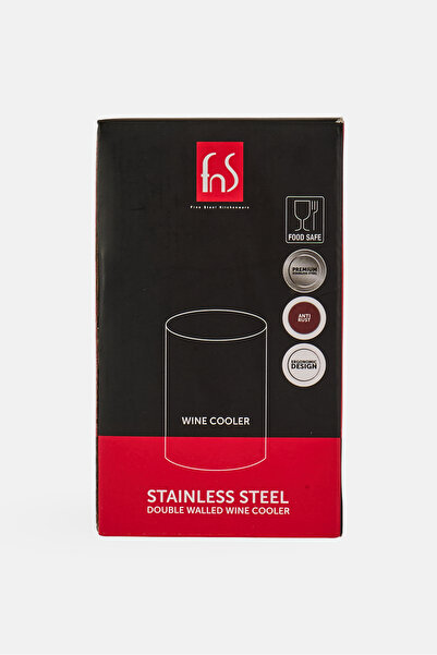 fns Stainless Steel Double Walled Wine Cooler, Silver