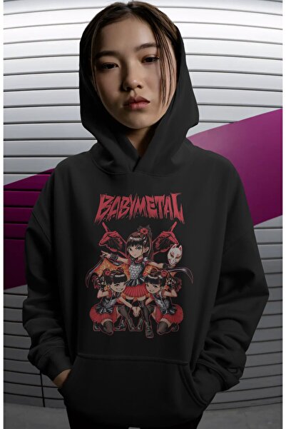 SEVBANO Baby Metal Rock Trupa de muzică metalică Hanorac premium supradimensi...