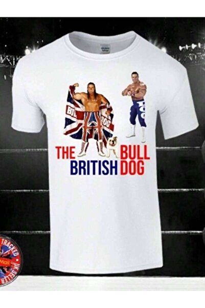 9JY تي شيرت The British Bulldog Fan غير رسمي للرجال والسيدات في مجال المصارعة