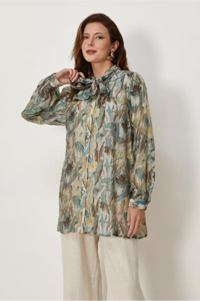 Alvina Patterned Halter Neck Tunic 46579