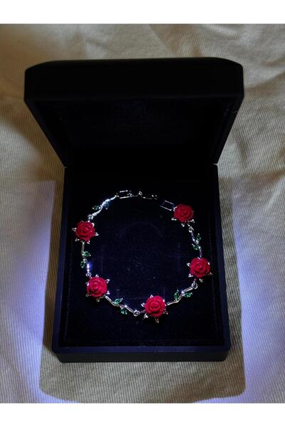 bijoux uniques هدية للحبيب: سوار فولاذي على شكل وردة في صندوق مضيء مخصص