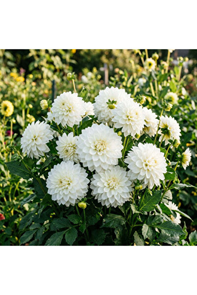 Bloom & Sow Seed بذور داليا بيضاء (100 حبة) - بذور داليا بيضاء نقية ذات زهور ...