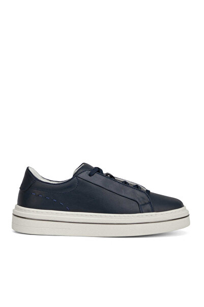 Tergan Lacivert Hakiki Deri Erkek Sneaker - E26I1AY57756-A31