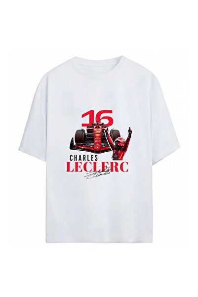 SVART WEAR Μπλουζάκι Charles Leclerc με στάμπα Unisex Oversize από 100% βαμβάκι