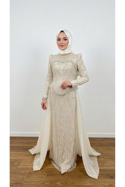 GARDROP GİYİM BELDEN PELERİNLİ TAŞLI TESETTÜR ABİYE