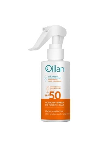 Oillan Spray de protecție solară, SPF 50, pentru piele sensibilă, 125ml