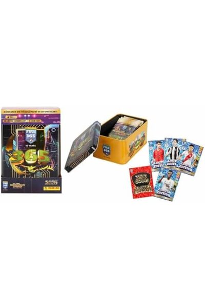 Yıldızan Albemo Fifa 365 Adrenalyn XL 2025 Tin Box Tcg Metal Box Football Pla...