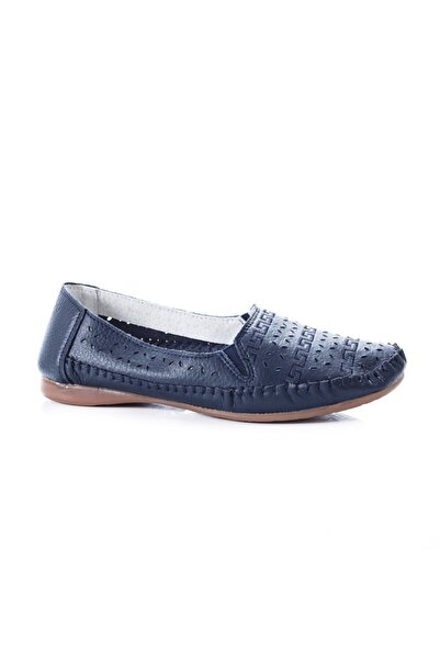 OEM Balerin bleumarin cu perforatii trendy si talpa joasa, confortabila