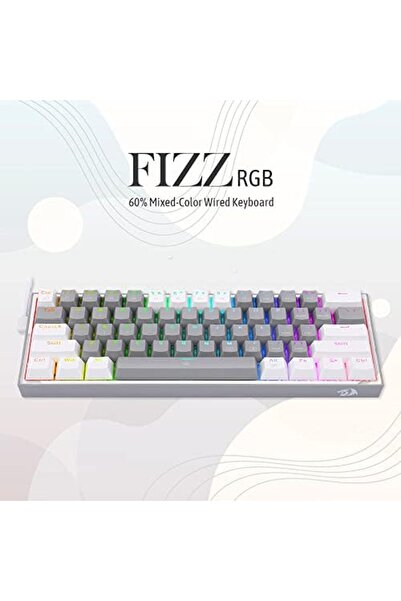 Yıldızan Redragon K617-RGB 16,8 Milyon RGB Aydınlatma, Red Switch Fizz%60 Q T...
