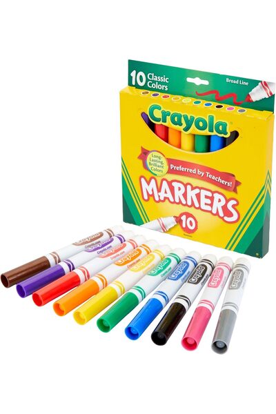 Crayola Broad Line Markers, Classic Colors, 10 per pack