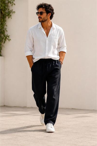Genel Markalar BAGGY İNCE LİKRALI PANTOLON