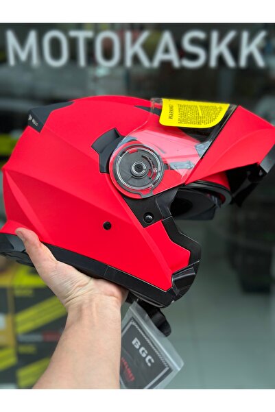 Palas Motor ( motokaskk ) Çene Açılır Güneş Gözlüklü Motosiklet Kaskı Ece 22....