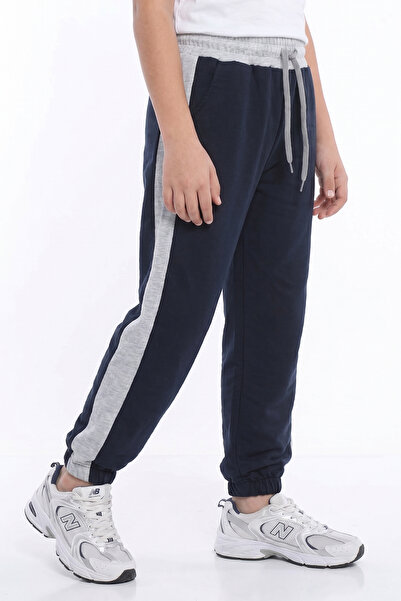 FYK KİDS Boys' Striped Detailed Waist-Tie Elastic Cuffed Sweatpants