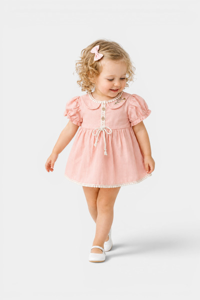 Tufitto Baby Kız Bebek Keten Elbise
