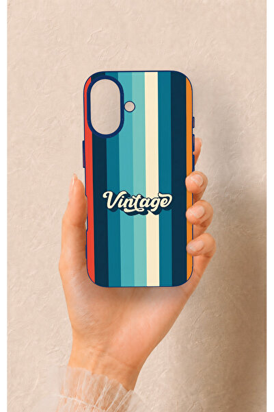 Vip Case iPhone 16 Uyumlu Vintage Desenli Silikon Kılıf