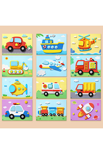 Choice3 Style E 12pcs 3D EVA foam sticker set, DIY cartoon animal learning ed...