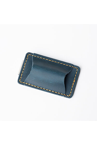 Choice3 single blue Cowhide Pen Holder, Made of Vintage Crazy Horse Leather, ...