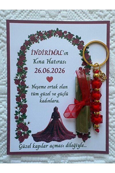 İ&DBABY 72 Adet Tesettür Temalı Özel Tasarım Kına Hatırası Dağıtmalık Hediyel...