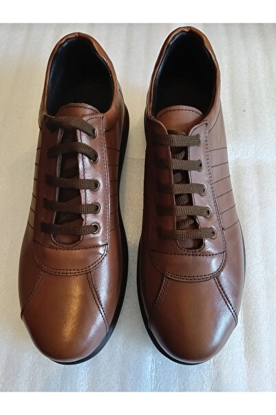 Butik Tülin Men's Genuine Cowhide Leather Tan Soft Comfortable Thick Non-Slip...