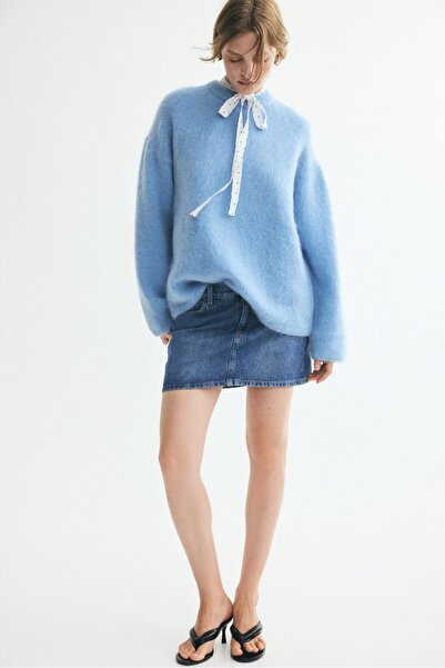 H&M Tiftik Karışımlı Oversize Kazak