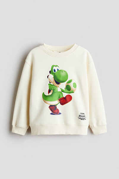 H&M Baskı Motifli Sweatshirt