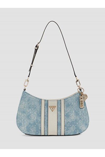 Guess Denim logo Noelle II omuz çantası-DL967218