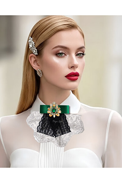 pegu baby collection Lux Guipure Lace Special Design Brooch, Collar Brooch, C...