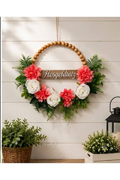 gençay Wooden Beaded Welcome Door Ornament