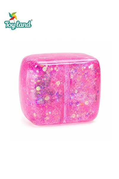 TOY LAND Cube Squeeze Ball Glitter Sensory Stress Relief Toy, Soft Squishy Fi...