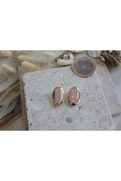 Atelier Pelin Oval Earrings / Pink