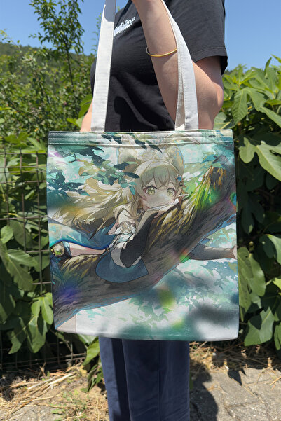ZipZap Kirara Genshin Impact V1 Double-Sided Canvas Print Tote Bag Anime Bag
