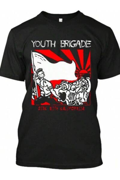 26LIK NWT Youth Brigade Sink With Kalifornija Hard Music Logo T-SHIRT S-4XL