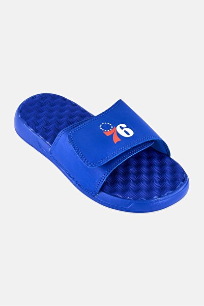 iSlide Kids Boy Philadelphia 76ers Primary Logo Slip On Slides, Blue
