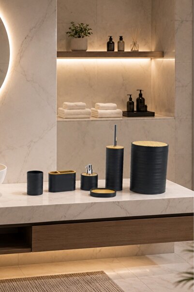 Vichy Bathroom Set Vichy-7228 6 Pieces Dark Gray X12