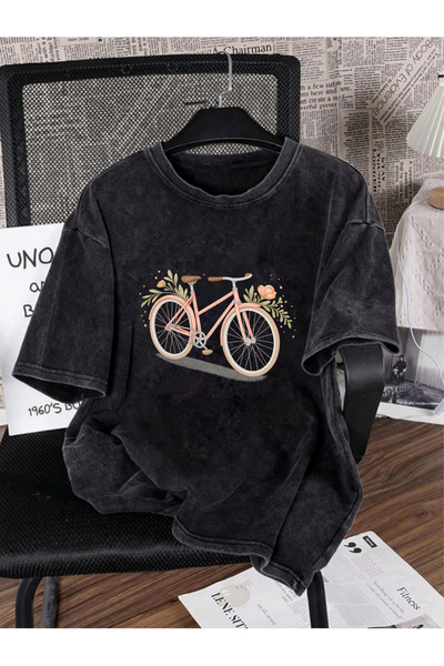 Pink Sky Unisex Oversize Vintage Washed Street Style Μόδα του δρόμου Βαμβακερ...